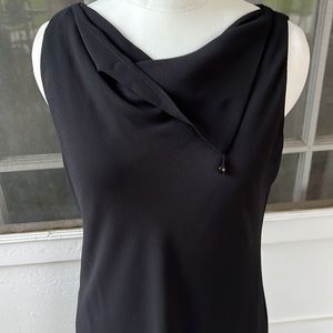 Vintage 10P Dress with Asymmetrical Hem and Funky Collar